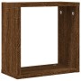 Estantes cubo de pared 4 unidades roble marrón 30x15x30 cm by , Shelves and shelves - Ref: Foro24-815886, Price: 38,22 €, Dis...
