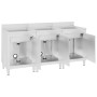 Gewerbliche Küchenspüle 3-teilig aus Edelstahl von vidaXL, Wiederherstellung - Ref: Foro24-3058274, Preis: 884,09 €, Rabatt: %