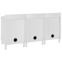 Gewerbliche Küchenspüle 3-teilig aus Edelstahl von vidaXL, Wiederherstellung - Ref: Foro24-3058274, Preis: 884,09 €, Rabatt: %