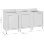 Gewerbliche Küchenspüle 3-teilig aus Edelstahl von vidaXL, Wiederherstellung - Ref: Foro24-3058274, Preis: 884,09 €, Rabatt: %