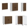 Mueble cocina Porto roble marrón 11 pzas madera contrachapada von , Küchenschränke - Ref: Foro24-3314908, Preis: 683,57 €, Ra...