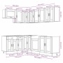 Mueble cocina Porto roble marrón 11 pzas madera contrachapada von , Küchenschränke - Ref: Foro24-3314908, Preis: 683,57 €, Ra...