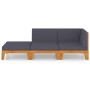 Gartenmöbel- und Kissenset 3-teilig aus massivem Akazienholz von vidaXL, Gartensets - Ref: Foro24-3058149, Preis: 370,85 €, R...