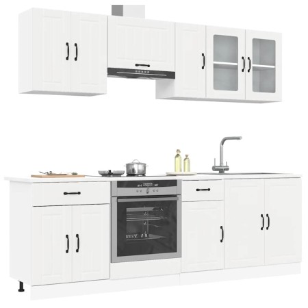 Mueble de cocina Kalmar blanco 8 piezas madera contrachapada de , Armarios de cocina - Ref: Foro24-3314831, Precio: 559,63 €,...