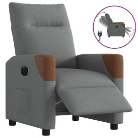 Sillón reclinable eléctrico de tela gris oscuro by , Armchairs - Ref: Foro24-3323991, Price: 243,31 €, Discount: %