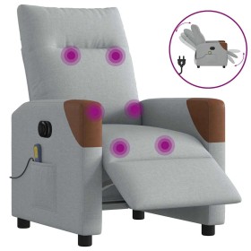 Sillón reclinable de masaje eléctrico tela gris claro by , Armchairs - Ref: Foro24-3323998, Price: 236,13 €, Discount: %