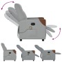Sillón reclinable de masaje eléctrico tela gris claro by , Armchairs - Ref: Foro24-3323998, Price: 236,13 €, Discount: %