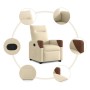 Sillón reclinable elevable de tela color crema by , Armchairs - Ref: Foro24-3324010, Price: 267,33 €, Discount: %