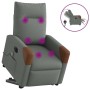 Sillón de masaje eléctrico reclinable elevable tela gris oscuro by , Armchairs - Ref: Foro24-3324031, Price: 317,43 €, Discou...
