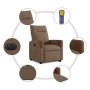Sillón de masaje eléctrico reclinable elevable tela marrón by , Armchairs - Ref: Foro24-3324033, Price: 329,94 €, Discount: %