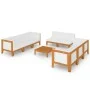 Juego muebles de jardín y cojines 9 pzas madera maciza acacia de vidaXL, Conjuntos de jardín - Ref: Foro24-3058120, Precio: 1...