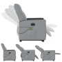 Sillón de masaje reclinable de pie de tela gris claro by , Armchairs - Ref: Foro24-3324059, Price: 271,26 €, Discount: %