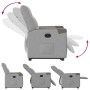 Sillón eléctrico reclinable elevable de tela gris nube by , Armchairs - Ref: Foro24-3324099, Price: 294,95 €, Discount: %