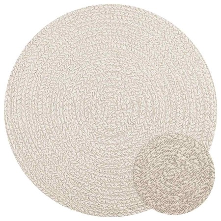 Alfombra ZIZUR aspecto yute interior/exterior crema Ø 120 cm de , Alfombras - Ref: Foro24-4010385, Precio: 53,70 €, Descuento: %