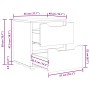 Mesilla de noche VISNES roble sonoma 45x40x50 cm de , Mesitas de noche - Ref: Foro24-4108283, Precio: 75,09 €, Descuento: %