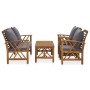 4-piece garden furniture set with solid acacia wood cushions by vidaXL, Garden sets - Ref: Foro24-3057991, Price: 489,14 €, D...