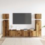 Conjunto de mueble de TV 8 piezas montado la pared madera vieja von , TV-Möbel - Ref: Foro24-3329009, Preis: 301,64 €, Rabatt: %