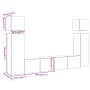 Conjunto de mueble de TV 8 piezas montado la pared madera vieja von , TV-Möbel - Ref: Foro24-3329009, Preis: 301,64 €, Rabatt: %