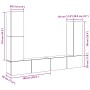 Conjunto de mueble de TV 4 piezas montado la pared madera vieja von , TV-Möbel - Ref: Foro24-3329217, Preis: 186,58 €, Rabatt: %