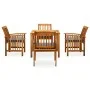 Garden dining set 5 pieces and solid acacia wood cushions by vidaXL, Garden sets - Ref: Foro24-3058085, Price: 489,18 €, Disc...