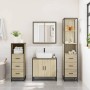 Juego de muebles de baño 4 pzas contrachapada roble sonoma von , Badezimmermöbel - Ref: Foro24-3301246, Preis: 324,92 €, Raba...