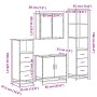 Juego de muebles de baño 4 pzas contrachapada roble sonoma von , Badezimmermöbel - Ref: Foro24-3301246, Preis: 324,92 €, Raba...