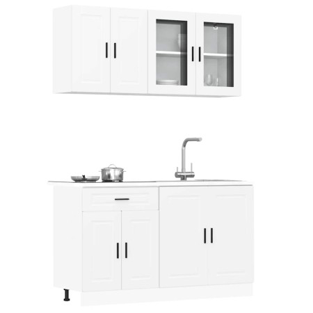 Mueble de cocina Kalmar blanco 4 piezas madera contrachapada von , Küchenschränke - Ref: Foro24-3314871, Preis: 304,69 €, Rab...