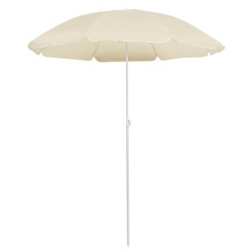 Garden umbrella with steel pole in sand color, 180 cm. by vidaXL, Umbrellas - Ref: Foro24-315537, Price: 25,34 €, Discount: %