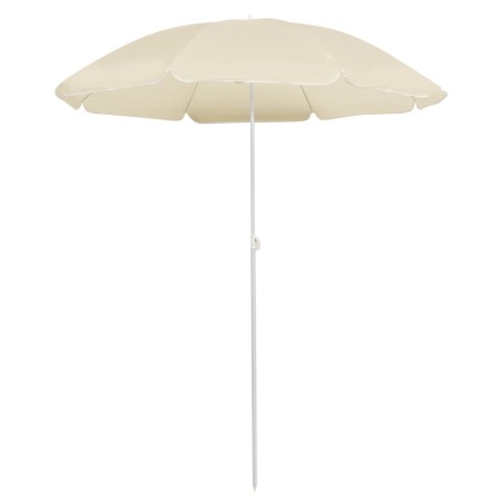 Garden umbrella with steel pole in sand color, 180 cm. by vidaXL, Umbrellas - Ref: Foro24-315537, Price: 25,34 €, Discount: %