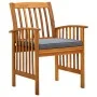 Garden dining set 5 pieces and solid acacia wood cushions by vidaXL, Garden sets - Ref: Foro24-3058085, Price: 489,18 €, Disc...