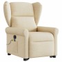 Silla de masaje reclinable de pie de tela color crema by , Armchairs - Ref: Foro24-3303392, Price: 299,83 €, Discount: %