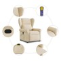 Silla de masaje reclinable de pie de tela color crema by , Armchairs - Ref: Foro24-3303392, Price: 299,83 €, Discount: %