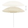 Garden umbrella with steel pole in sand color, 180 cm. by vidaXL, Umbrellas - Ref: Foro24-315537, Price: 25,34 €, Discount: %