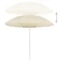 Garden umbrella with steel pole in sand color, 180 cm. by vidaXL, Umbrellas - Ref: Foro24-315537, Price: 21,47 €, Discount: %