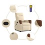 Sillón de masaje reclinable de tela crema by , Armchairs - Ref: Foro24-4104821, Price: 199,14 €, Discount: %