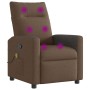 Sillón reclinable con masaje de tela marrón by , Armchairs - Ref: Foro24-4104835, Price: 207,07 €, Discount: %