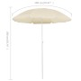 Garden umbrella with steel pole in sand color, 180 cm. by vidaXL, Umbrellas - Ref: Foro24-315537, Price: 25,34 €, Discount: %