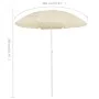 Garden umbrella with steel pole in sand color, 180 cm. by vidaXL, Umbrellas - Ref: Foro24-315537, Price: 21,47 €, Discount: %