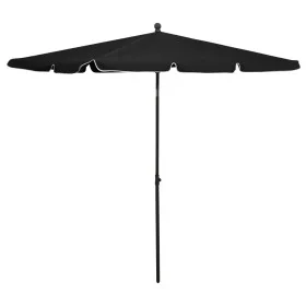 Garden umbrella with black pole 210x140 cm by vidaXL, Umbrellas - Ref: Foro24-315549, Price: 44,89 €, Discount: %