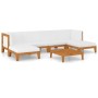 Gartenmöbel- und Kissenset 7-teilig aus massivem Akazienholz von vidaXL, Gartensets - Ref: Foro24-3058134, Preis: 796,12 €, R...