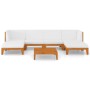 Gartenmöbel- und Kissenset 7-teilig aus massivem Akazienholz von vidaXL, Gartensets - Ref: Foro24-3058134, Preis: 796,12 €, R...