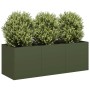 Jardinera de acero laminado en frío verde oliva 120x40x40 cm von , Töpfe und Pflanzgefäße - Ref: Foro24-860678, Preis: 85,72 ...