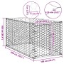 Perrera de exterior puerta acero galvanizado plateado 2x1x1 m von , Hundehütten - Ref: Foro24-4105410, Preis: 90,34 €, Rabatt: %