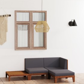 Juego muebles de jardín y cojines 4 pzas madera maciza acacia de vidaXL, Conjuntos de jardín - Ref: Foro24-3058105, Precio: 4...