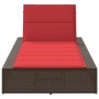 Tumbona con cojín flotante ratán sintético marrón von , Liegen - Ref: Foro24-4104208, Preis: 222,34 €, Rabatt: %