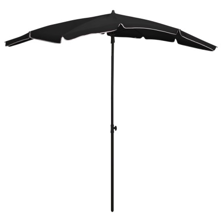 Garden umbrella with black pole 200x130 cm by vidaXL, Umbrellas - Ref: Foro24-315557, Price: 31,30 €, Discount: %