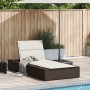 Tumbona con cojín flotante ratán sintético marrón von , Liegen - Ref: Foro24-4104203, Preis: 222,34 €, Rabatt: %