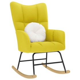 Silla mecedora de tela amarillo clara von , Schaukelstühle - Ref: Foro24-4016798, Preis: 120,14 €, Rabatt: %