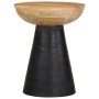 Mesa auxiliar madera maciza de mango negra Ø37x45 cm by , Side tables - Ref: Foro24-4017537, Price: 108,57 €, Discount: %