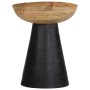 Mesa auxiliar madera maciza de mango negra Ø37x45 cm by , Side tables - Ref: Foro24-4017537, Price: 108,57 €, Discount: %
